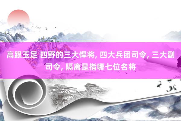 高跟玉足 四野的三大悍将， 四大兵团司令， 三大副司令， 隔离是指哪七位名将