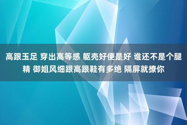 高跟玉足 穿出高等感 躯壳好便是好 谁还不是个腿精 御姐风细跟高跟鞋有多绝 隔屏就撩你